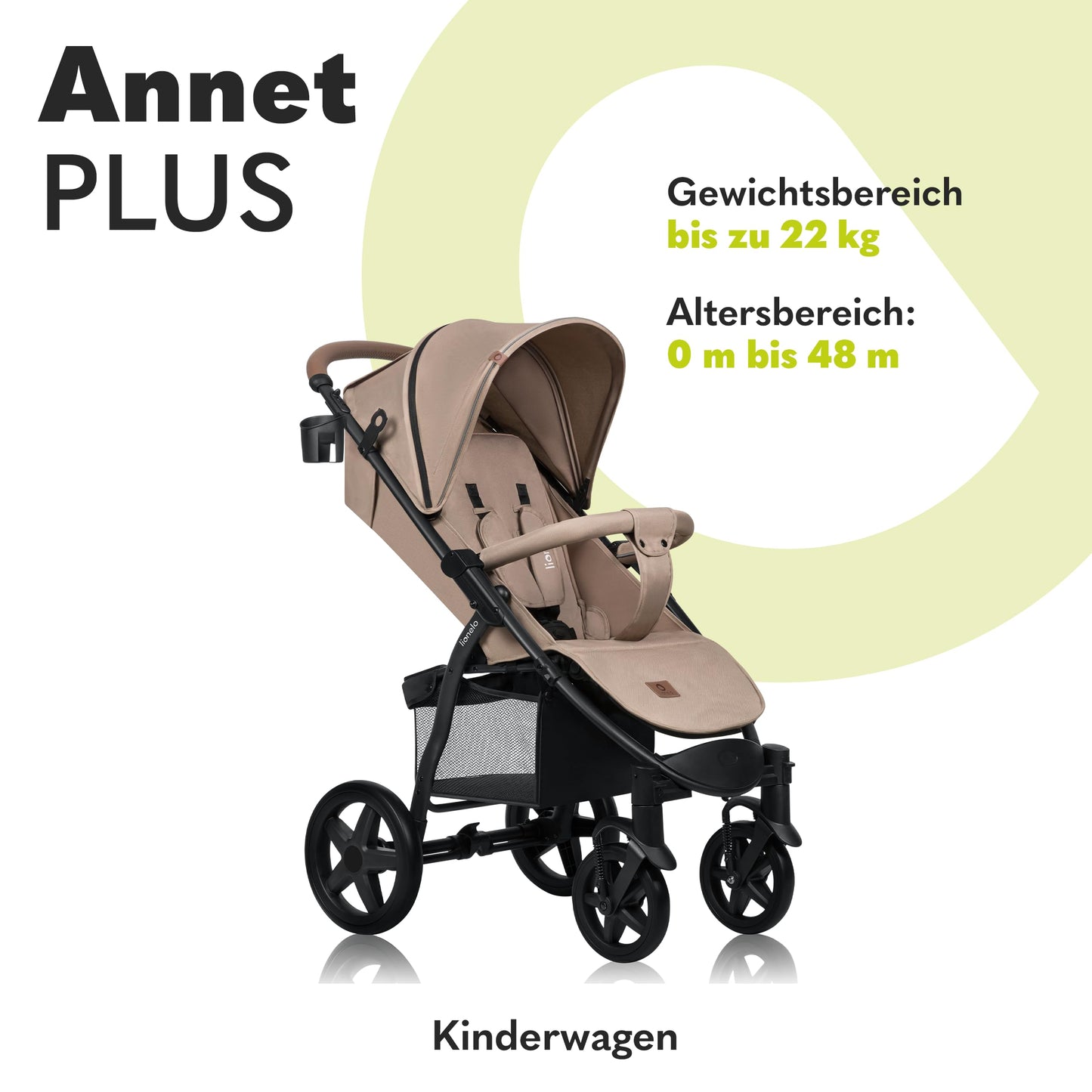 Lionelo Annet Plus Buggy 0–22 kg, faltbar