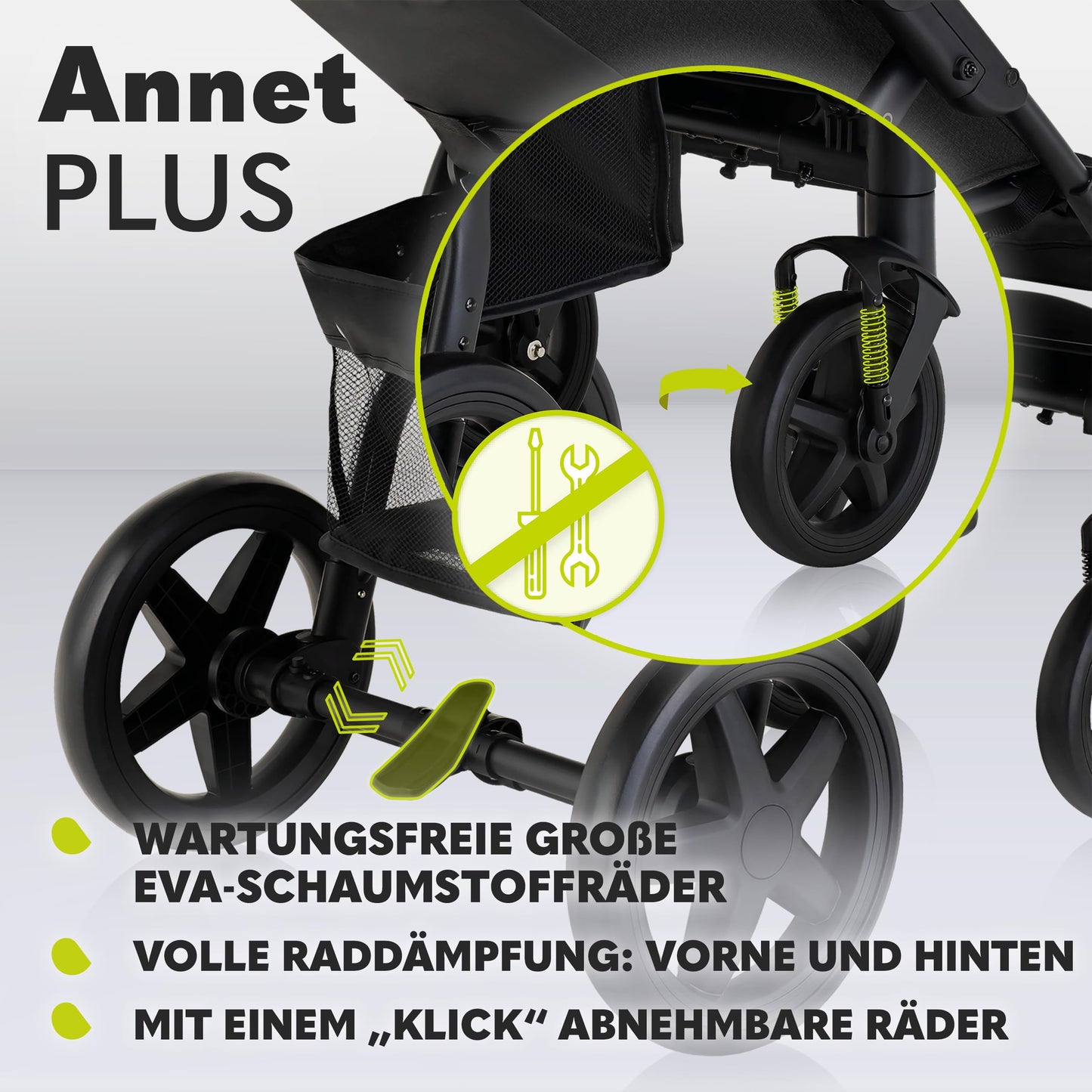 Lionelo Annet Plus Buggy 0–22 kg, faltbar