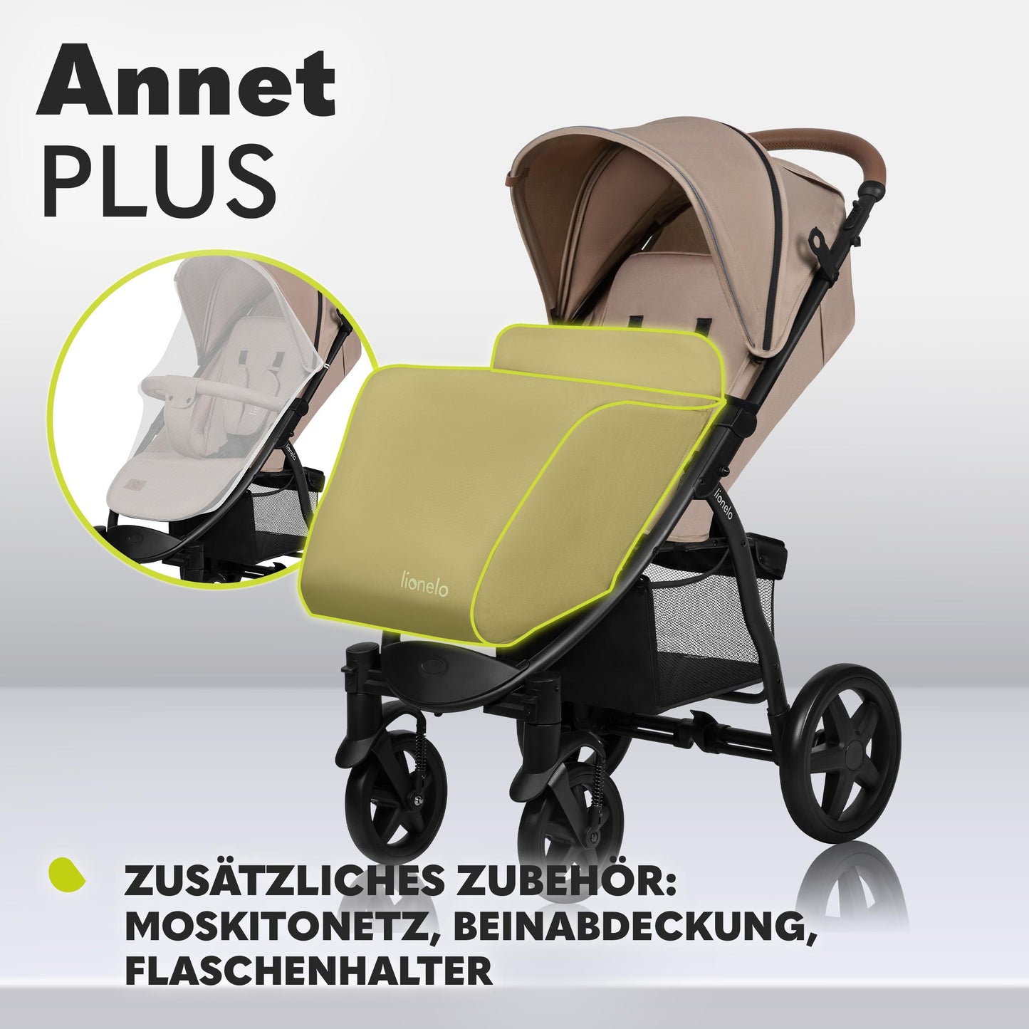 Lionelo Annet Plus Buggy 0–22 kg, faltbar